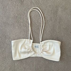 aritzia ivory adjustable bra top size xs